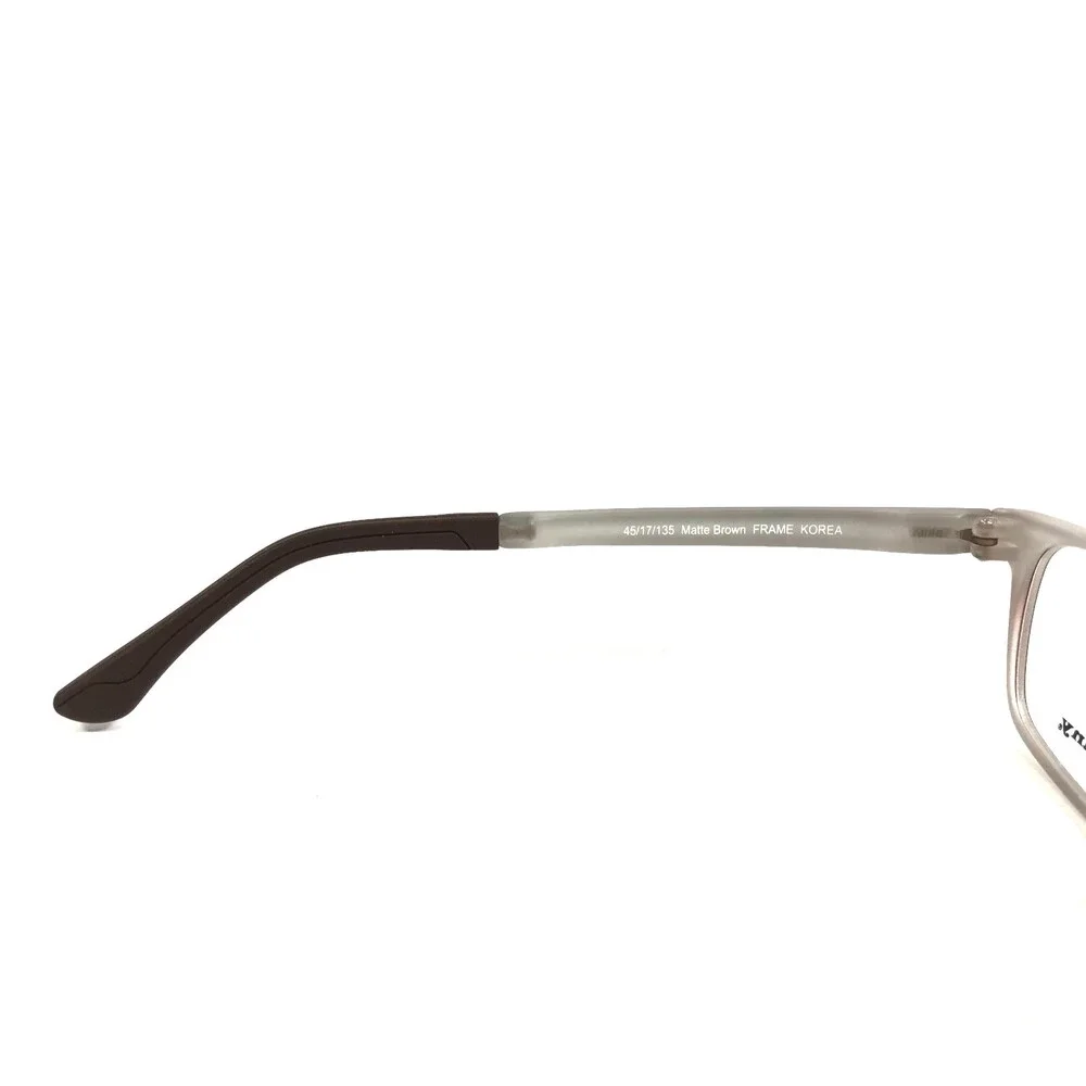 Dolabany Eyeglasses Frames CHEF Matte Brown White Rectangle Full Rim 45-17-135